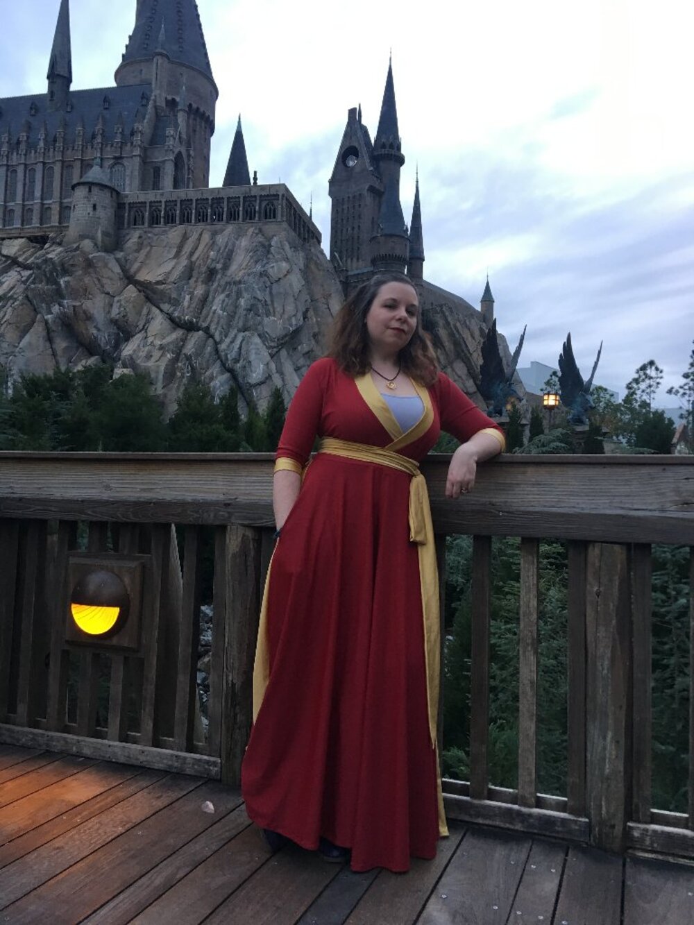 Elhoffer Red and Gold Wrap Dress (cursed)